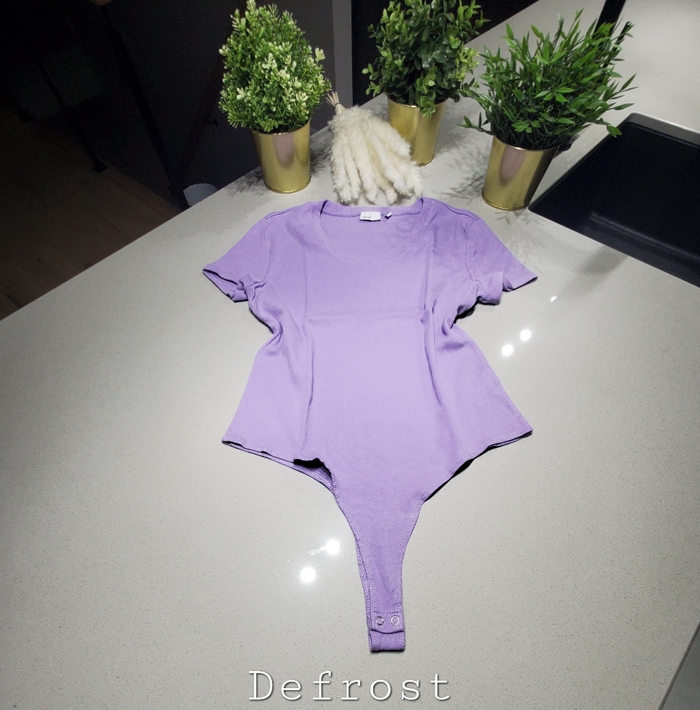 NWOT DEFROST Purple Bodysuit